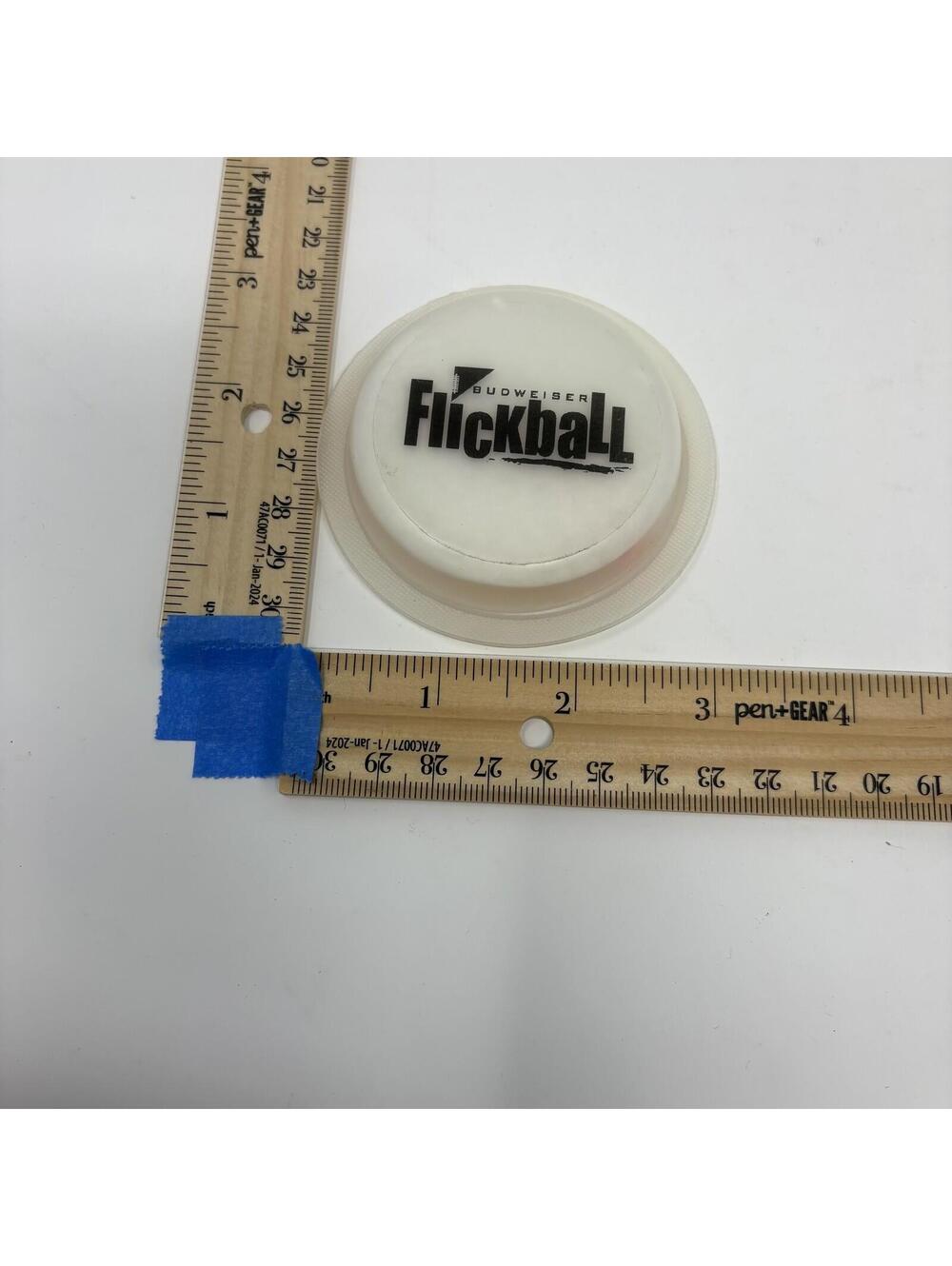 Budweiser Flickball Lightshape Stick-On Button Pin Omniglow